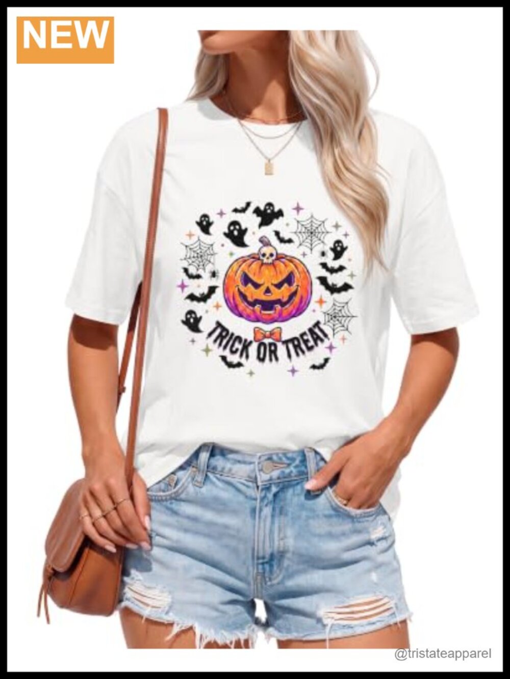 Women's Halloween Graphic Tee Crew Neck Short Sleeve Relaxed Fit